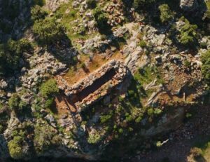 Veduta aerea di Su Lilloni